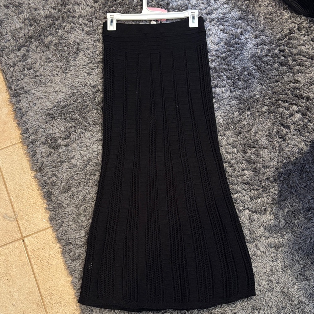 Black Knit Skirt